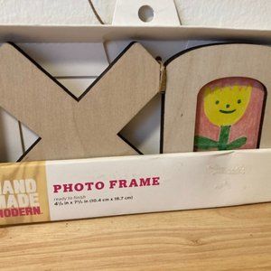 HandMade Modern Photo Frame hinged Ready To Finish XO Unfinished DYI gift